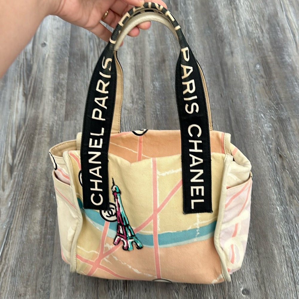 Chanel canvas cruise line printed Paris map